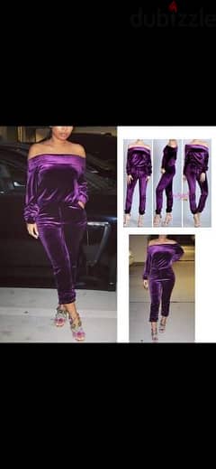 purple jumpsuit offshoulders  s to xxL 0