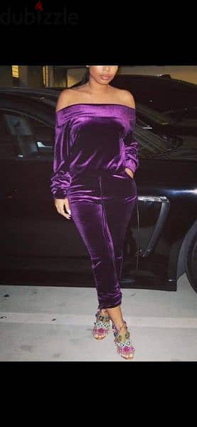 purple jumpsuit offshoulders  s to xxL 1