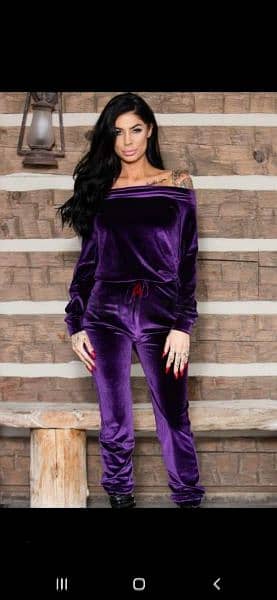 purple jumpsuit offshoulders  s to xxL 2
