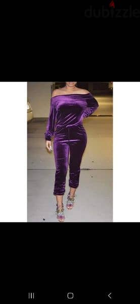purple jumpsuit offshoulders  s to xxL 4