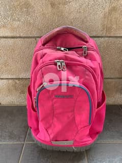 pink backpack with wheels for school 0