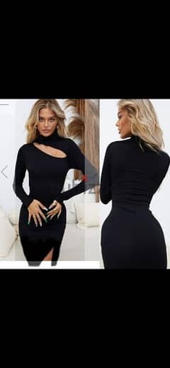 dress mock neck cut out front s to xxL