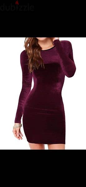 dress velvet wine colour s to xxL 2