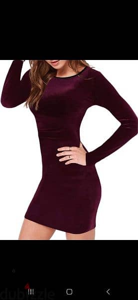 dress velvet wine colour s to xxL 3