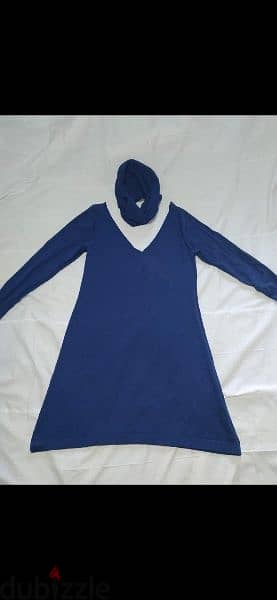 royal blue dress with chall collar s to xxL 4