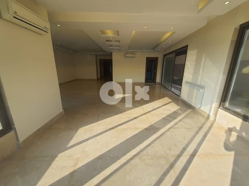 24/7 electricity, 250m2 apartment + terrace + view for rent in  Baabda 3