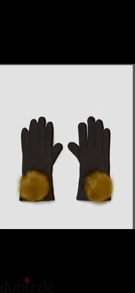 gloves with pum pum fur 3 colours 1