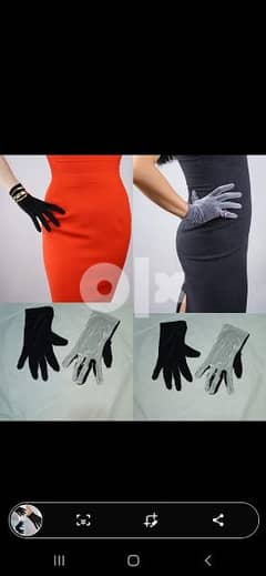 velvet gloves 2 colours sides grey/ black 0