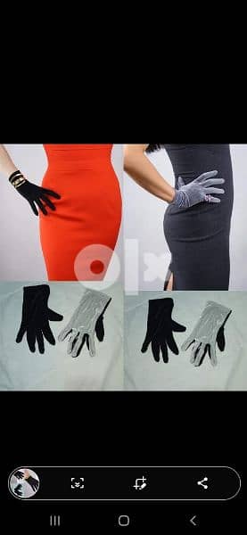 velvet gloves 2 colours sides grey/ black  1=7$ or 3=15$