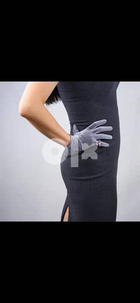 velvet gloves 2 colours sides grey/ black 1