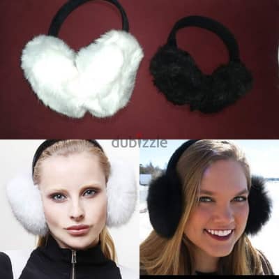 white or black cover for ears fur