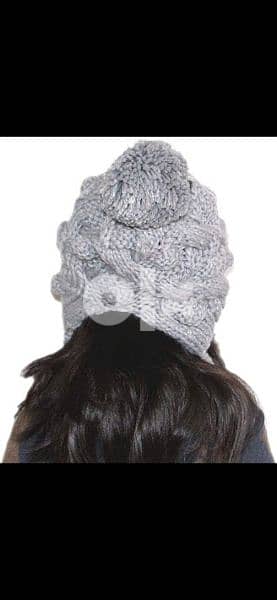 grey wool hat withvover ears. children or women 3