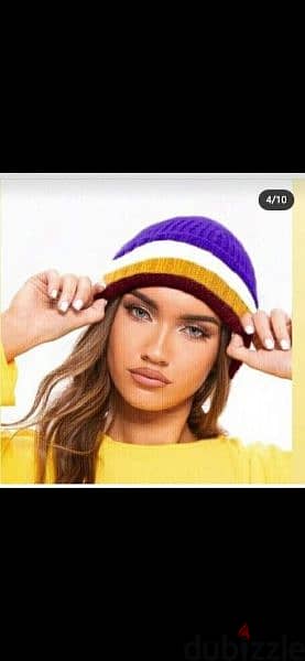 wool purple yellow hat  1=7$ or 3=15$ 1