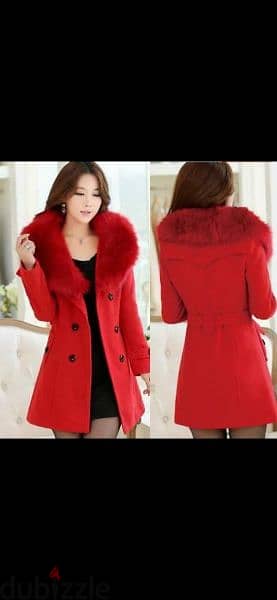 red coat removable fur s to xxL