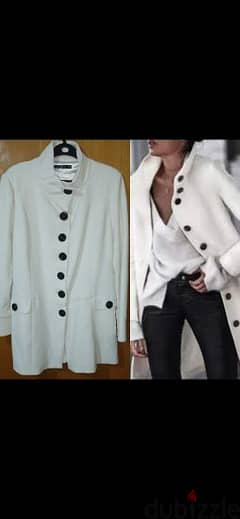 coat offwhite black buttons s to xxL 0