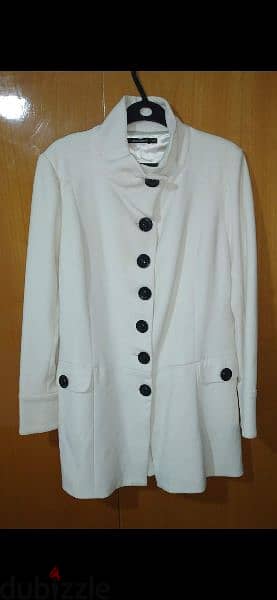 coat offwhite black buttons s to xxL 1