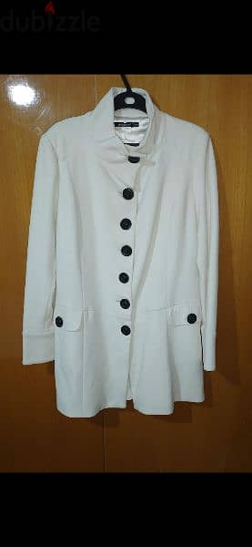 coat offwhite black buttons s to xxL 2