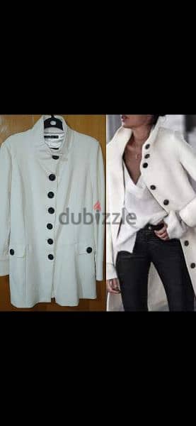 coat offwhite black buttons s to xxL 3