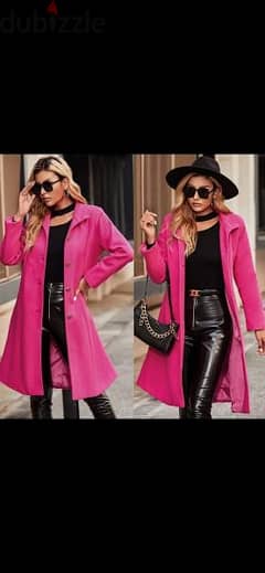coat with collar hot pink s to xxL