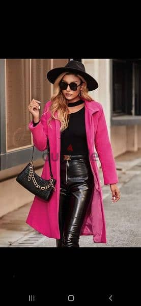 coat with collar hot pink s to xxL 2
