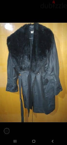 black trenchcoat with big fur s to xxxL 3