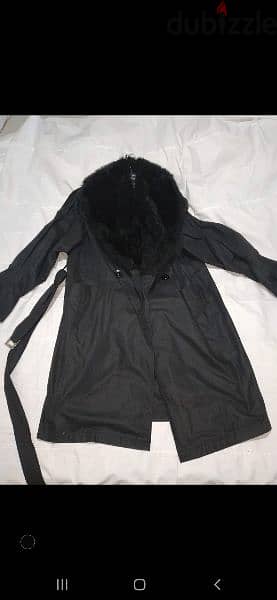 black trenchcoat with big fur s to xxxL 5