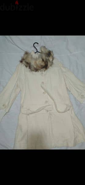 beige coat joukh fur removable s to xxL 1