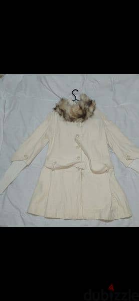 beige coat joukh fur removable s to xxL 2