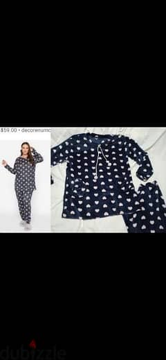 navy moher pyjama hearts print s to xxL