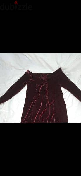 velvet offshoulders wine colour dress s to xxL 5
