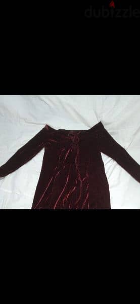 velvet offshoulders wine colour dress s to xxL 7