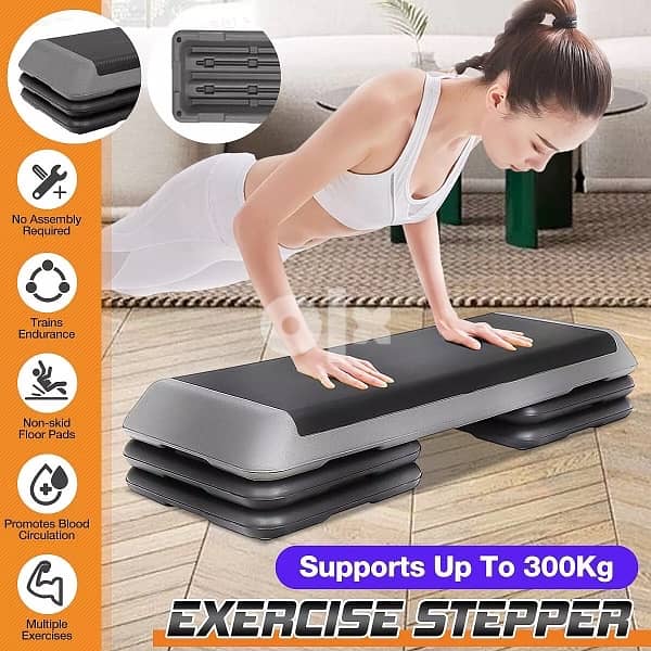 110Cm 4 Risers Aerobic Exercise Step Stepper 2