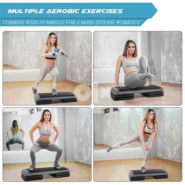 110Cm 4 Risers Aerobic Exercise Step Stepper 4