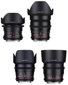 Samyang vdslr II cine lens kit for canon EF mount