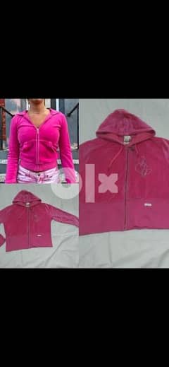 velvet pink hoodie jacket s to xxL baby phat
