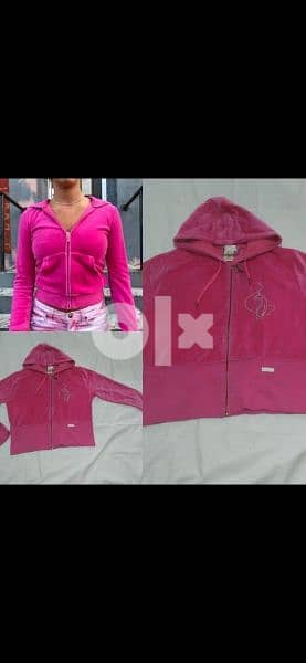 velvet pink hoodie jacket s to xxL baby phat