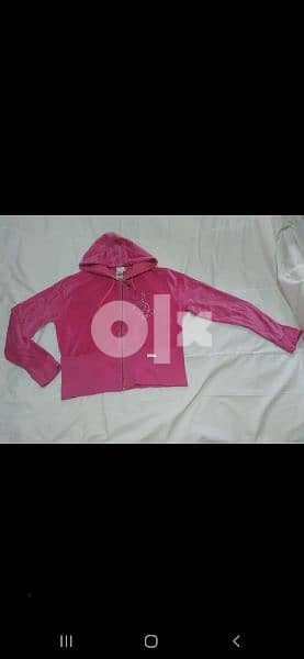 velvet pink hoodie jacket s to xxL baby phat 3