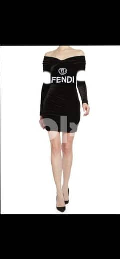 Fendi dress fur on sleeves s to xxL terke 0