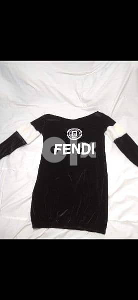 Fendi dress fur on sleeves s to xxL terke 1