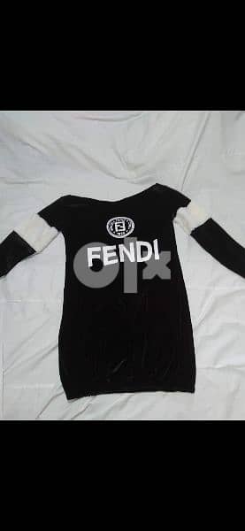 Fendi dress fur on sleeves s to xxL terke 3