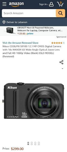 Nikon coolpix best sale s9100 webcam