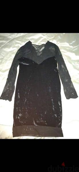 dress velvet chiffon sleeves  with sequins s to xxL 1