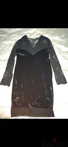 dress chiffon sleeves  with sequins s to xxL 1