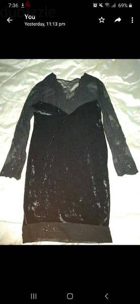 dress velvet chiffon sleeves  with sequins s to xxL 4