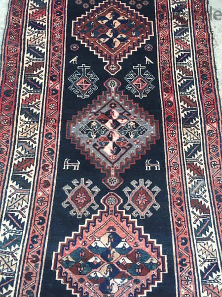 سجاد عجمي. 210/120. Persian Carpet. Hand made. Antique 1