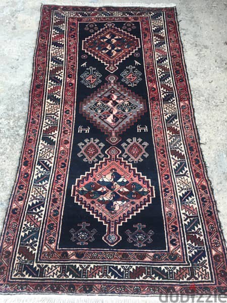 سجاد عجمي. 210/120. Persian Carpet. Hand made. Antique 4