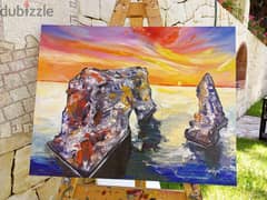 Raouche rocks painting