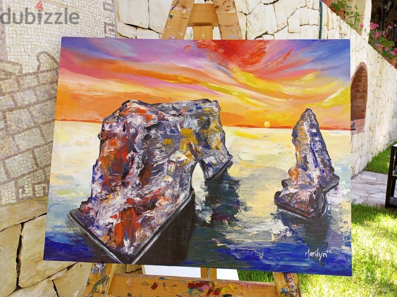 Raouche rocks painting 0