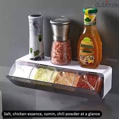self adhesive 4 pockets spices stand 10$