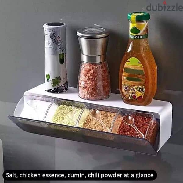 self adhesive 4 pockets spices stand 10$ 0